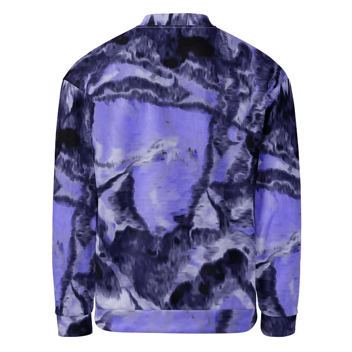 Purple Fluid Art Bomber Jacket product image (2)