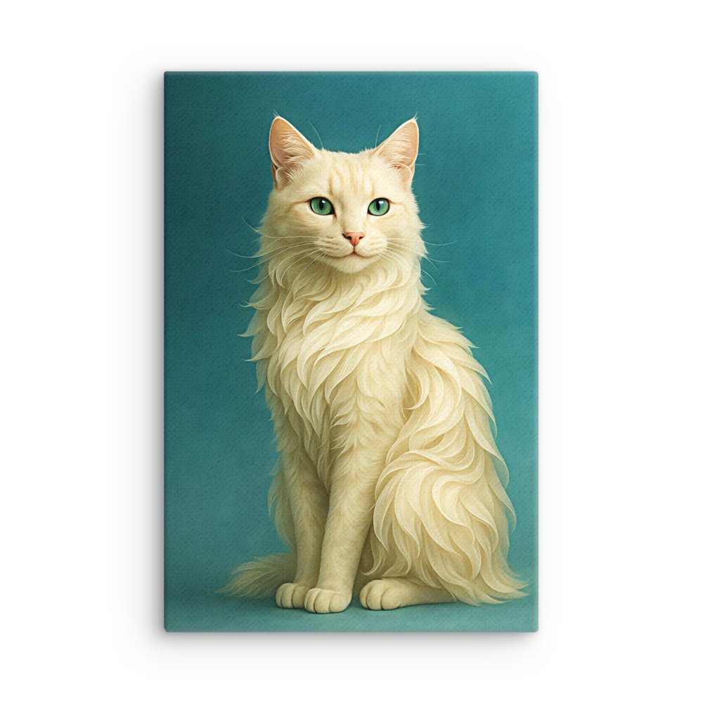 Creame Cat Azure on Canvas product image (1)