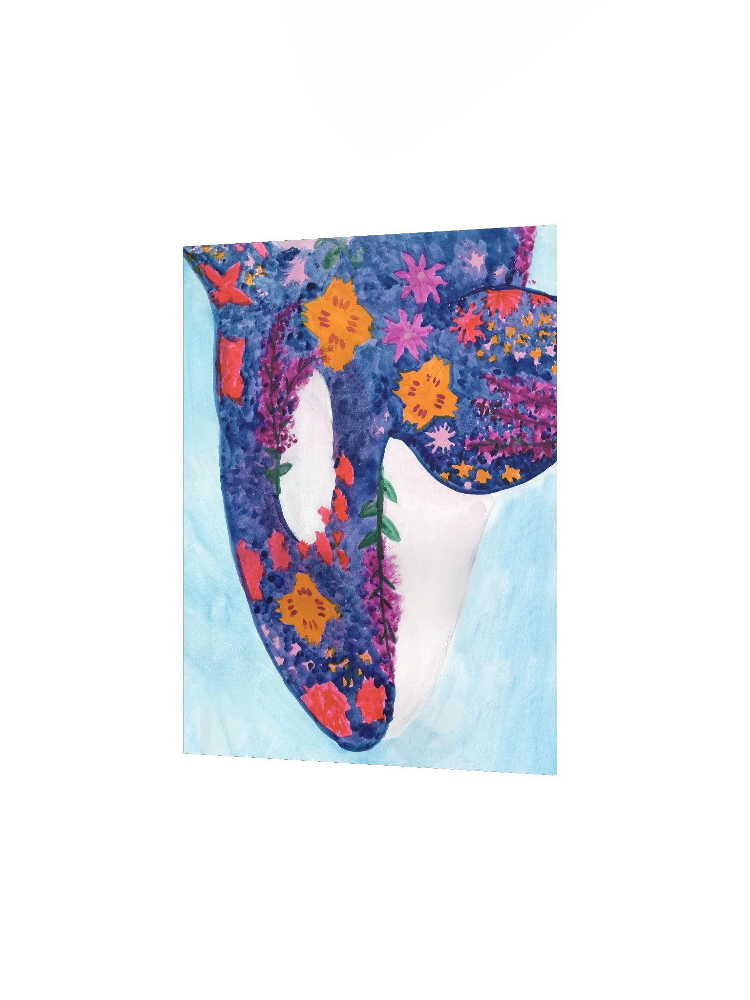 floral orca 05 - watercolour on paper - print product image (3)