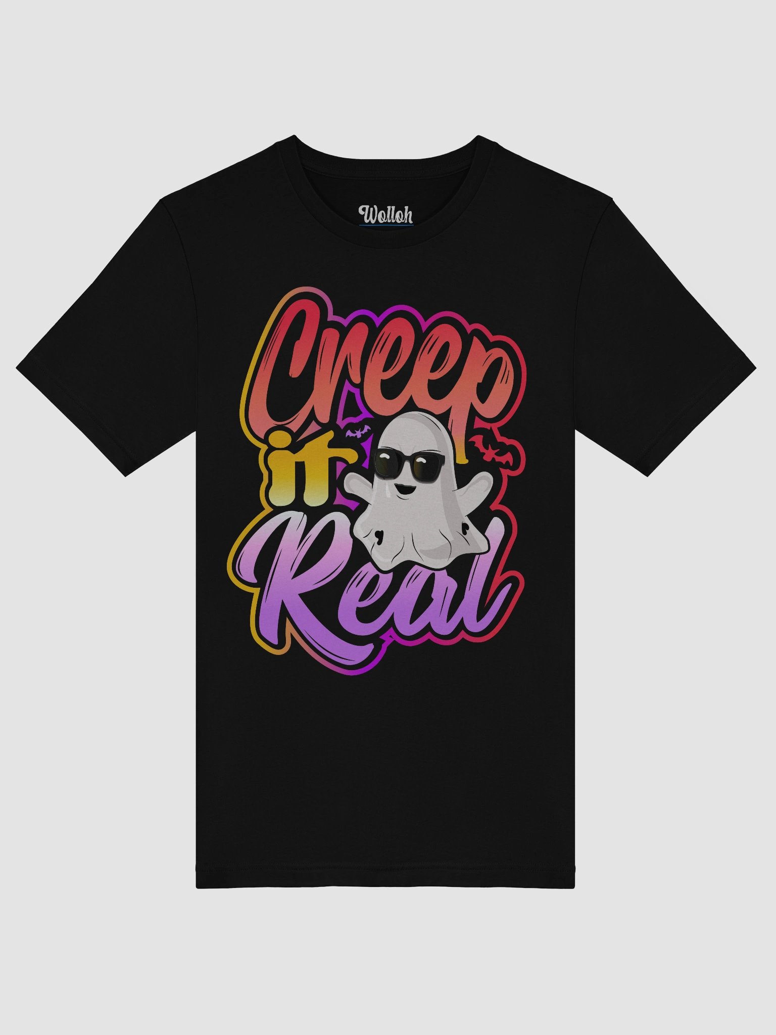 Creep It Real Halloween T-Shirt – Funny Ghost with Sunglasses and Graffiti Style product image (6)