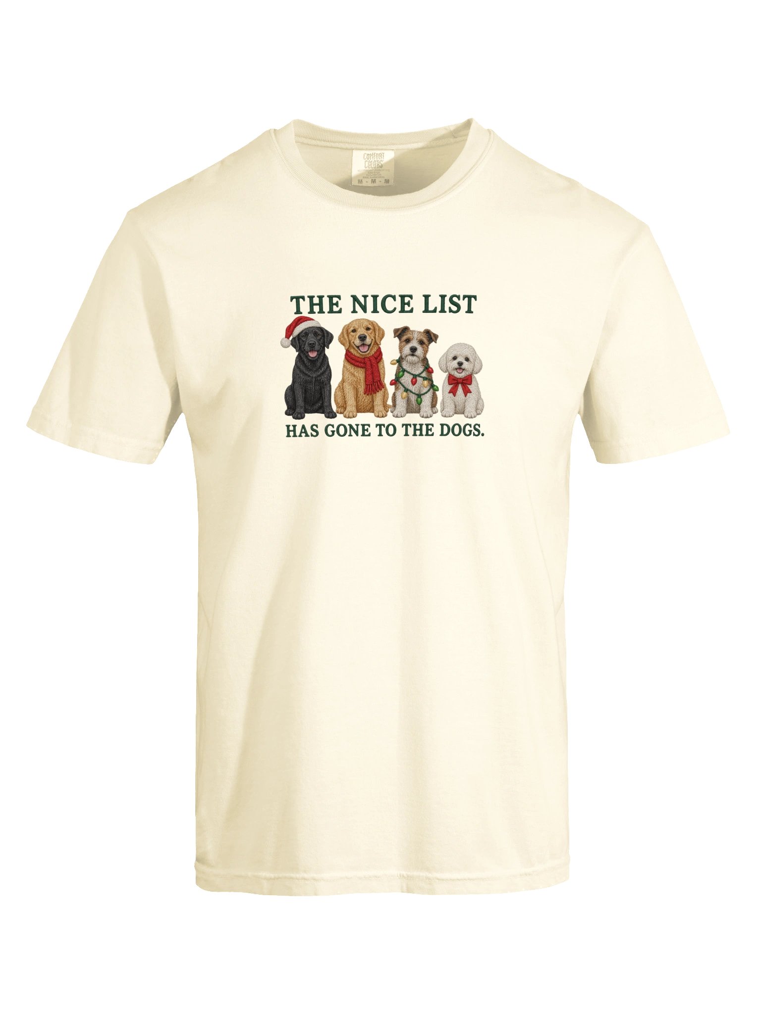 The Nice List Has Gone to the Dogs | Dog Lover Christmas T-Shirt product image (30)