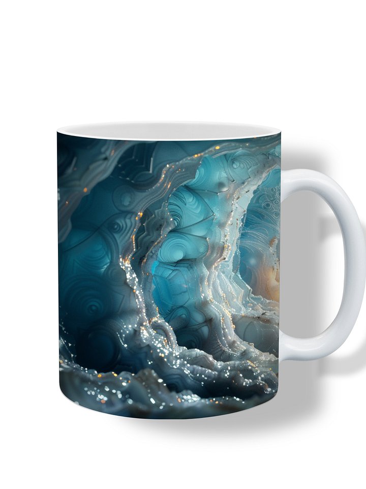 Ocean Agate 11oz Coffee Mug – Stunning Blue Geode-Inspired Ceramic Cup – Perfect for Coffee, Tea, and Unique Gift Giving product image (1)