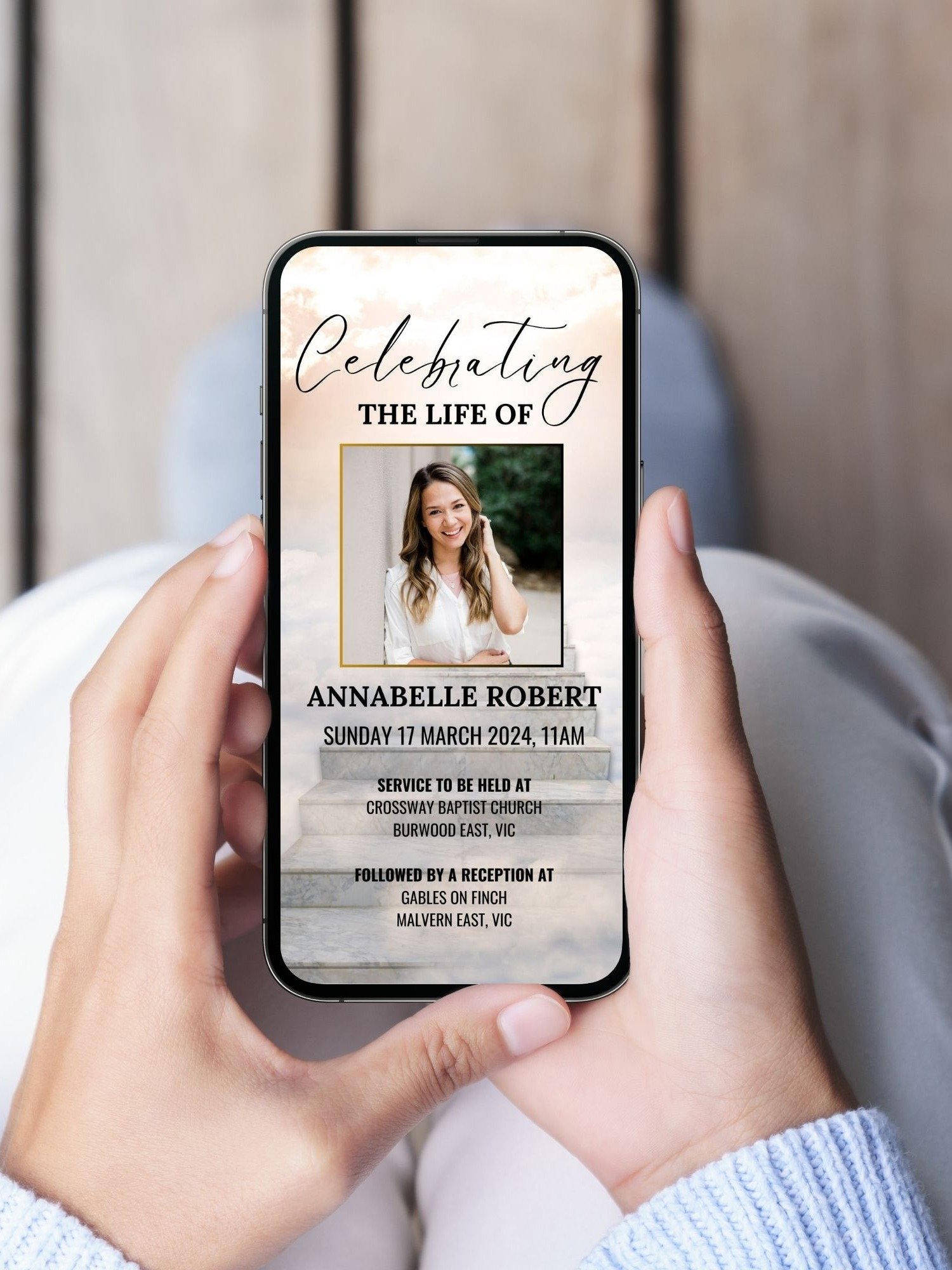 Stairs To Heaven Evite Canva Template product image (6)