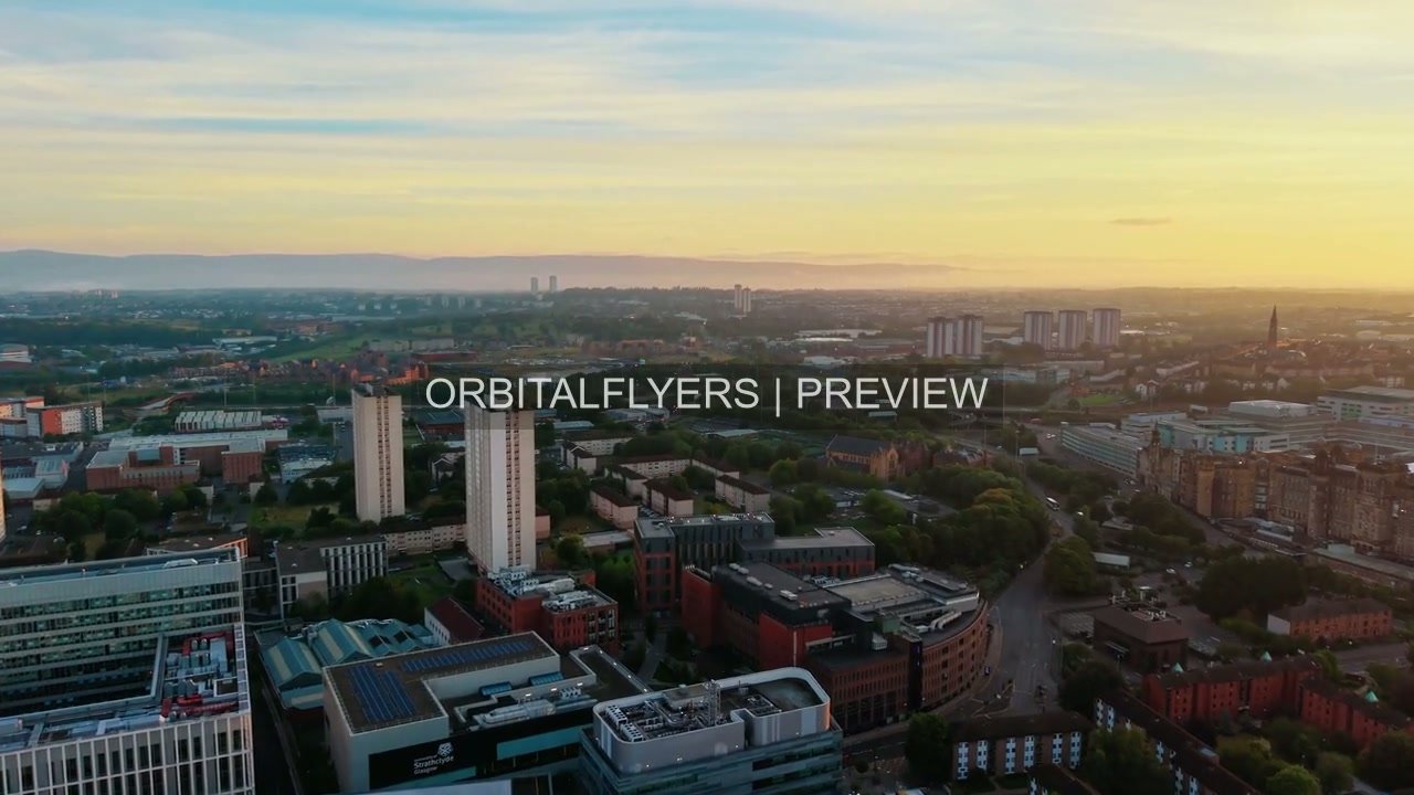 Glasgow Aerial Long 05 | 1080p Stock Footage product image (1)