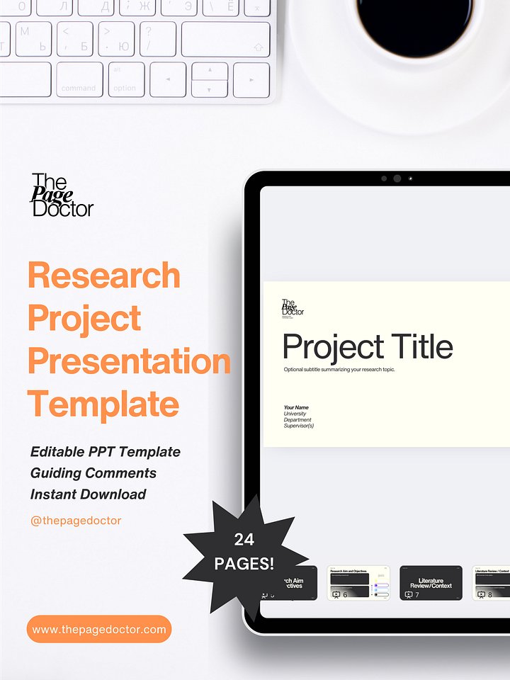 Research Project Presentation Template | Editable product image (1)