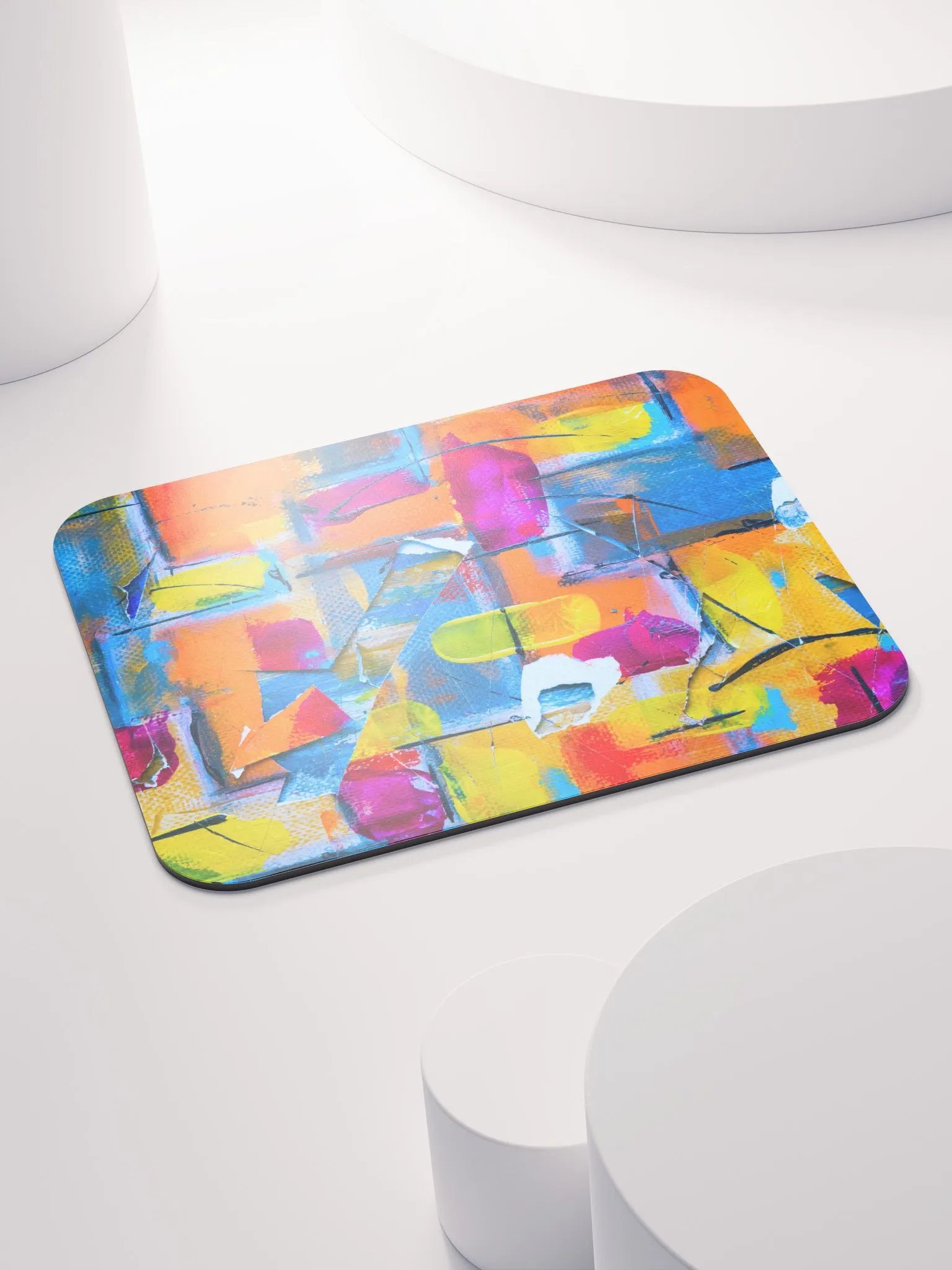 Vibrant Geometric Mouse Pad – Stylish, Smooth & Comfortable Desk Accessory product image (4)