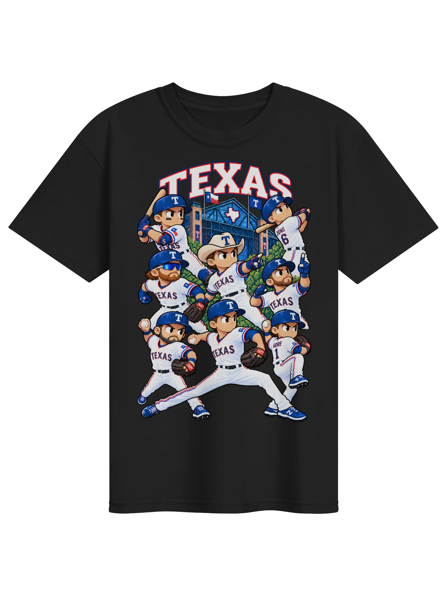 Texas Baseball Animated Player T-Shirt product image (2)