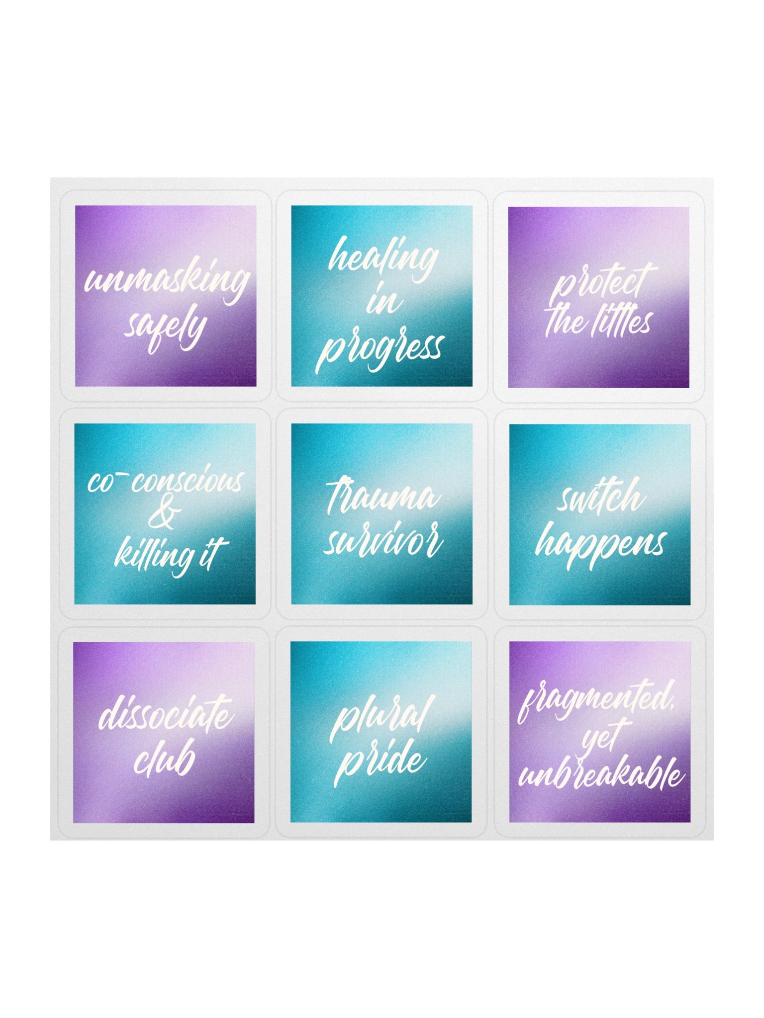 Unmasking Boldly: The Plural Pride Sticker Series 1 product image (1)