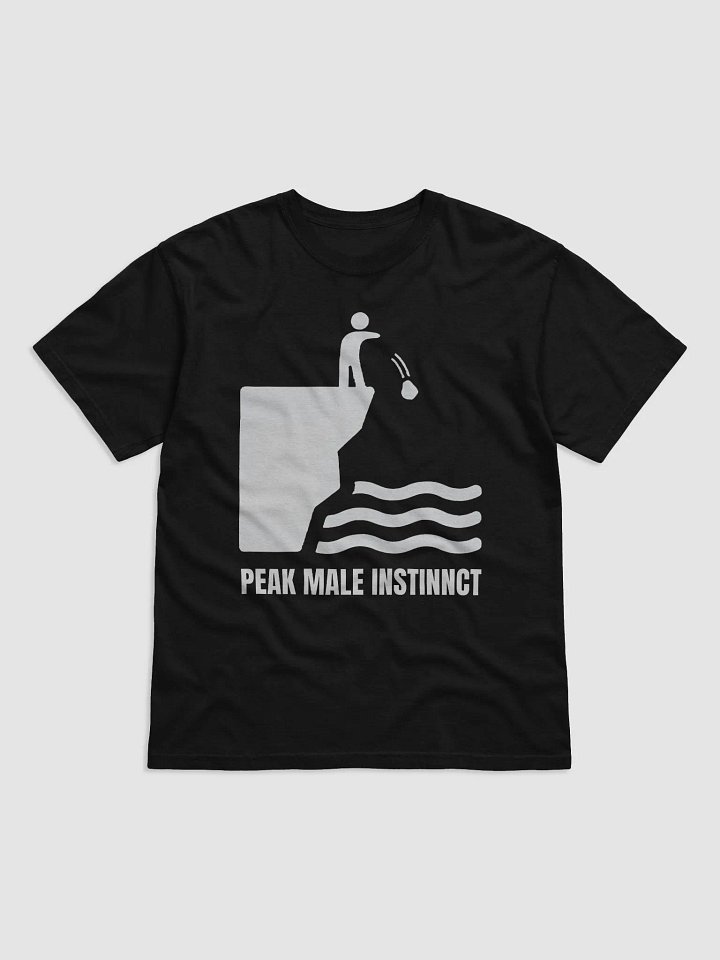 Peak Male Instinct Funny Cliff Rock Throwing Shirt product image (2)