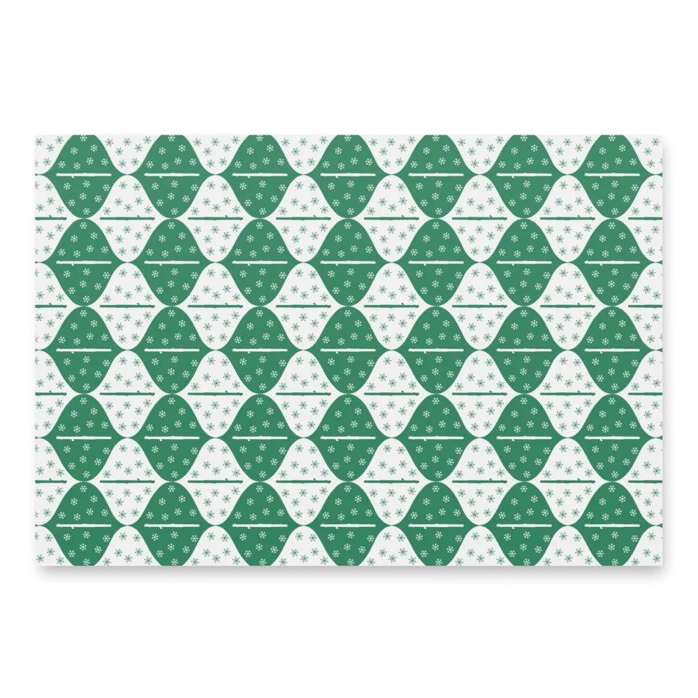 Flutes and Snowflakes - Piccolo - Green Gift Wrap Paper Sheets product image (5)