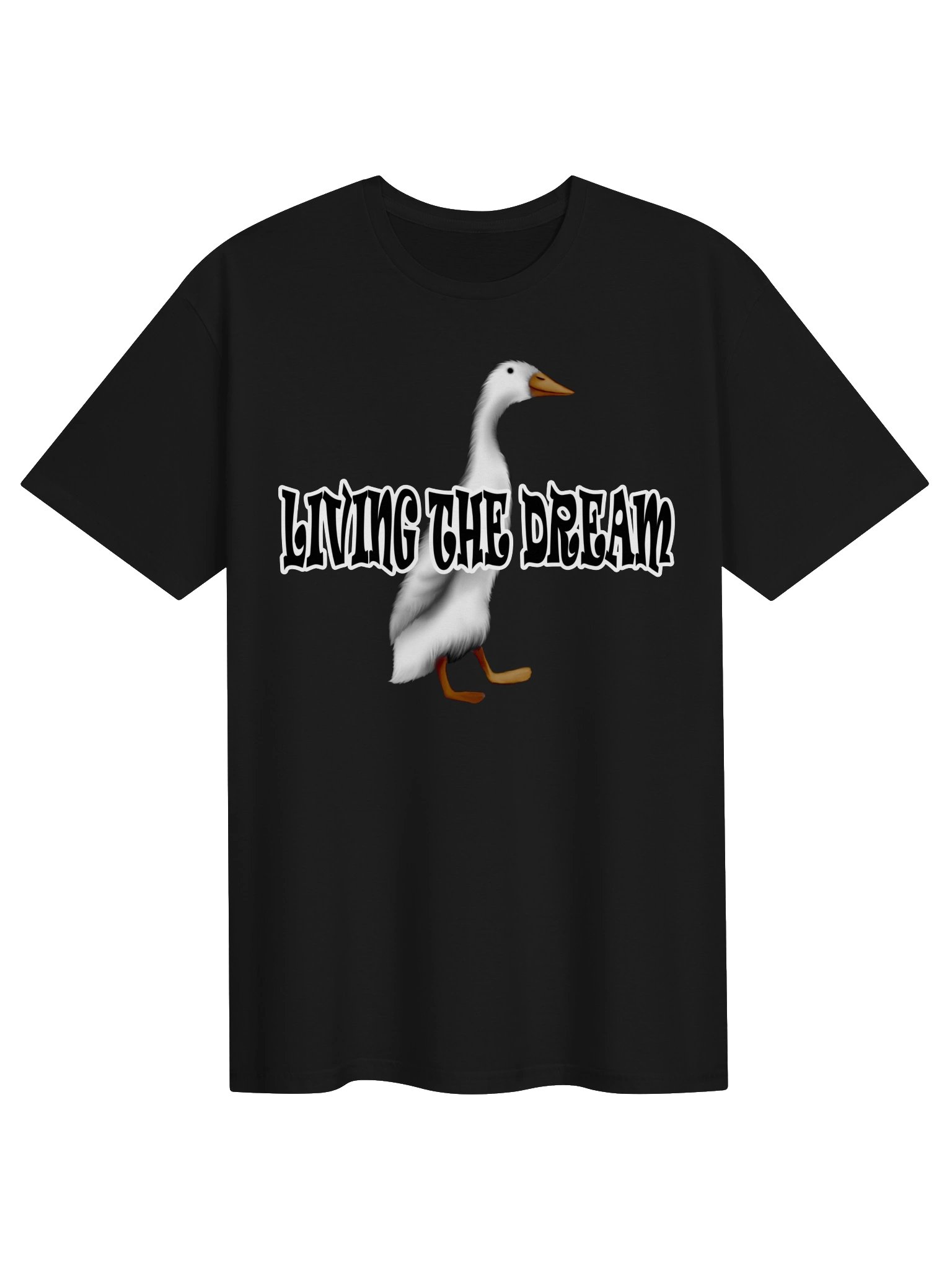 Duck "LIVING THE DREAM" T-Shirt. Unisex Gildan Softstyle T-Shirt product image (1)