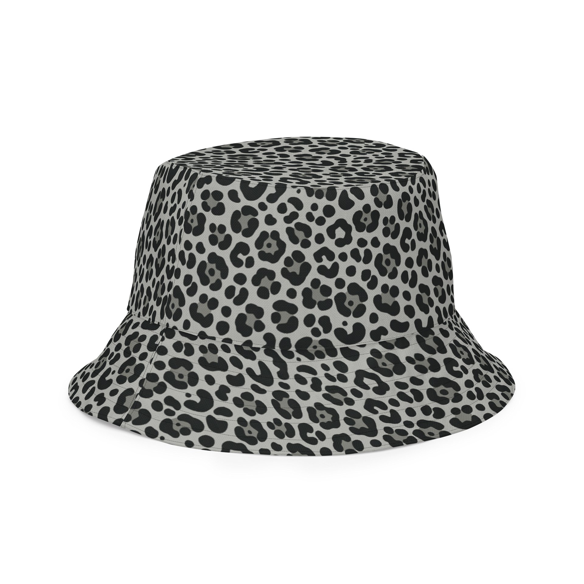Bold Snow Leopard Print Reversible Bucket Hat product image (5)