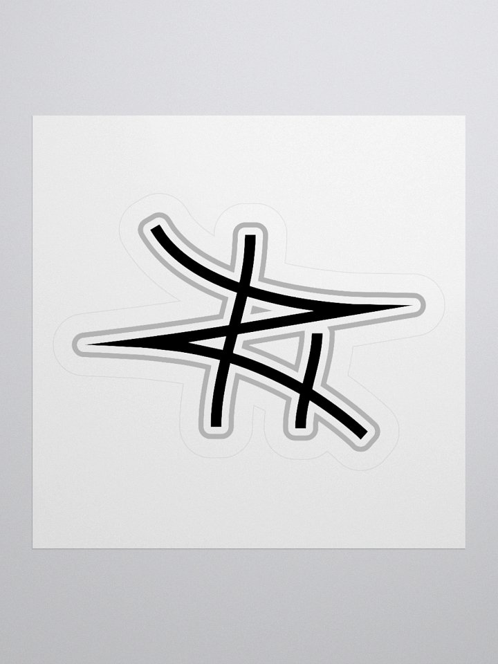 RH Black/Grey Logo Kiss Cut Sticker product image (1)