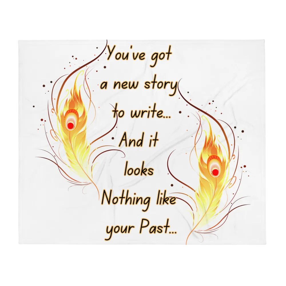 Flame Feather Story Throw Blanket product image (2)