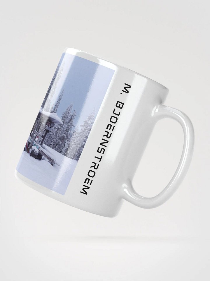 Rock crusher in a snowy forest mug product image (2)