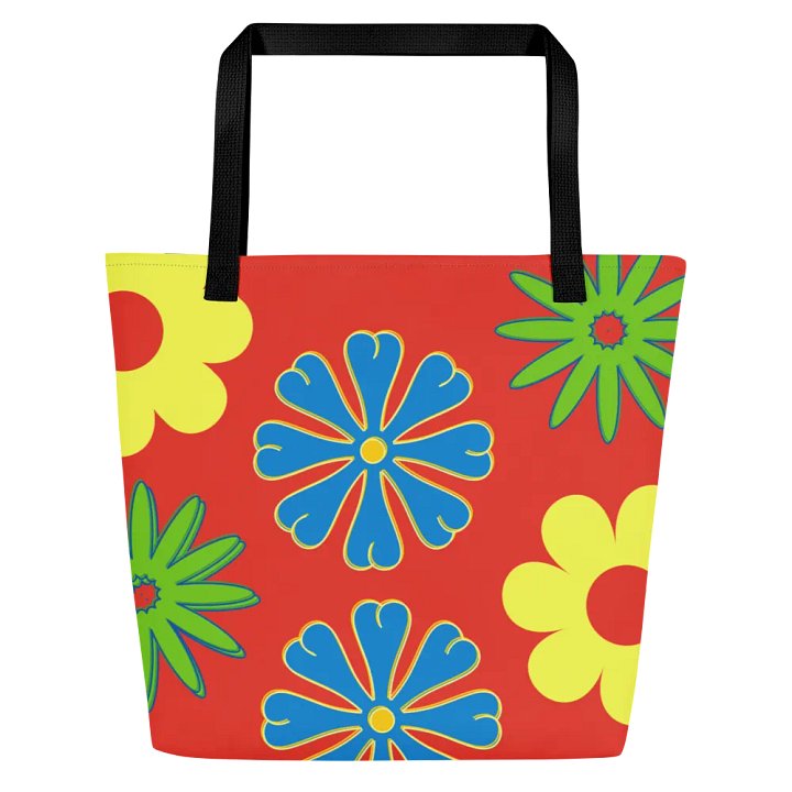 Bright and Whimsy Flowered Tote Bag product image (2)