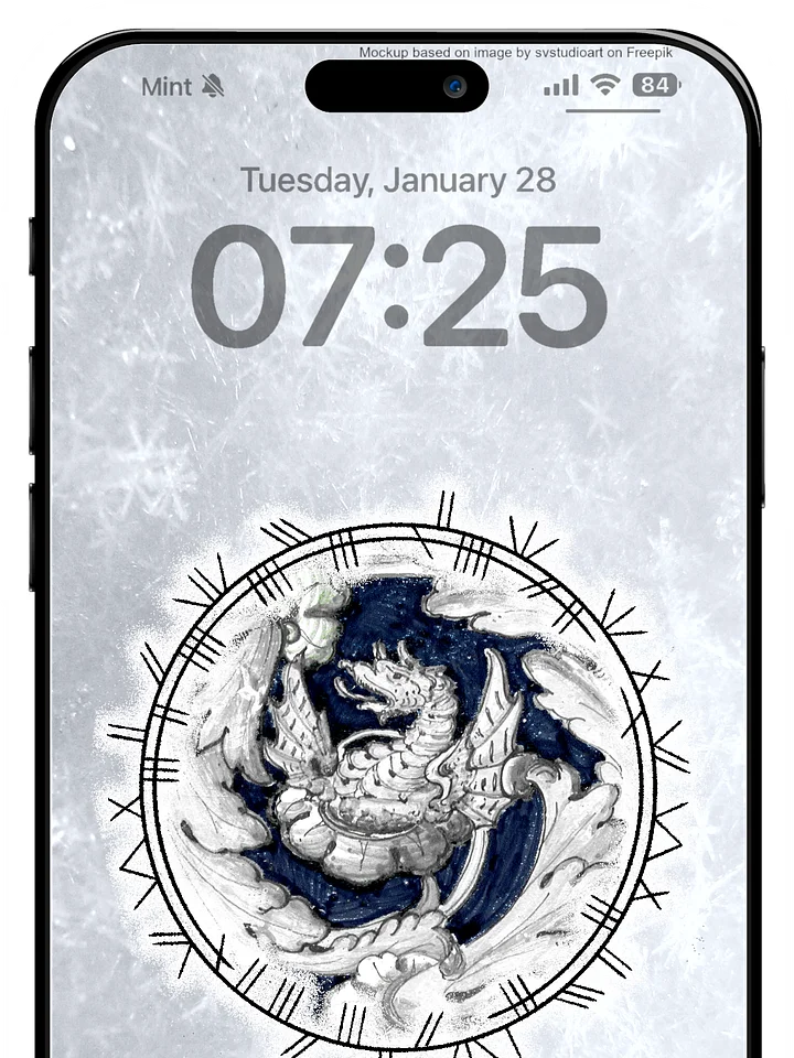 White Dragon Phone Wallpaper product image (1)