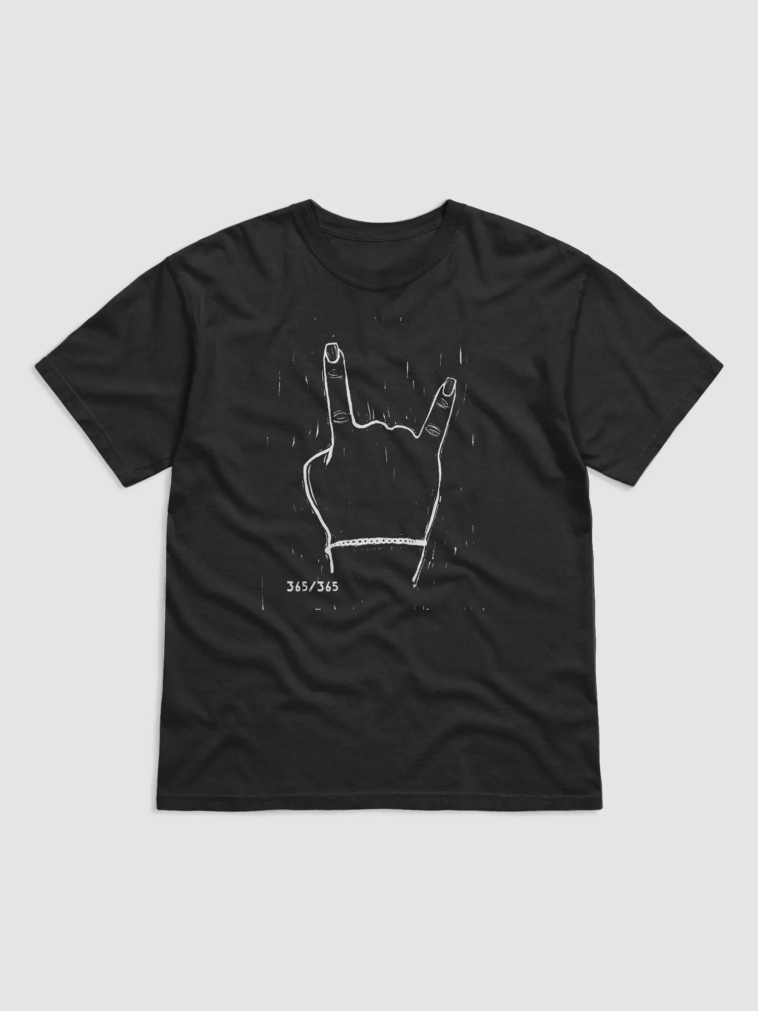 Linocut Rock On Short Sleeve Shirt product image (1)