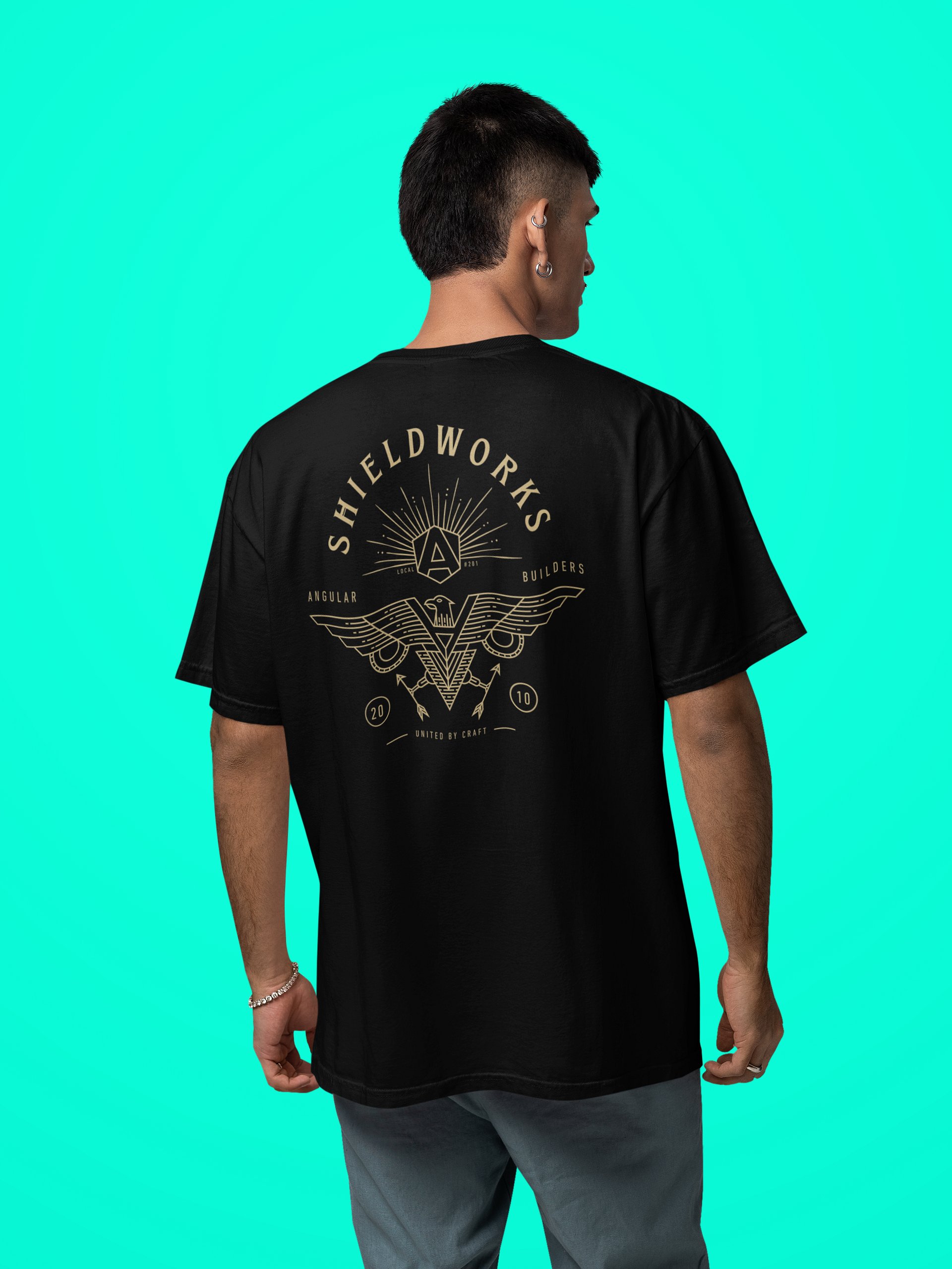 Shieldworks Angular Builders Local #201 “United by Craft” Heavyweight Tee product image (3)