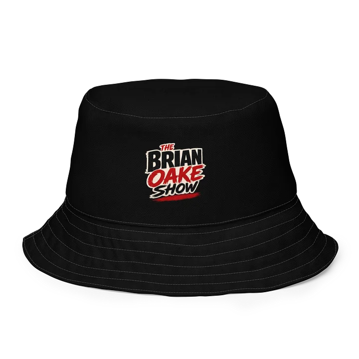 Brian Oake ShowBucket hat - Black with white stitching product image (1)