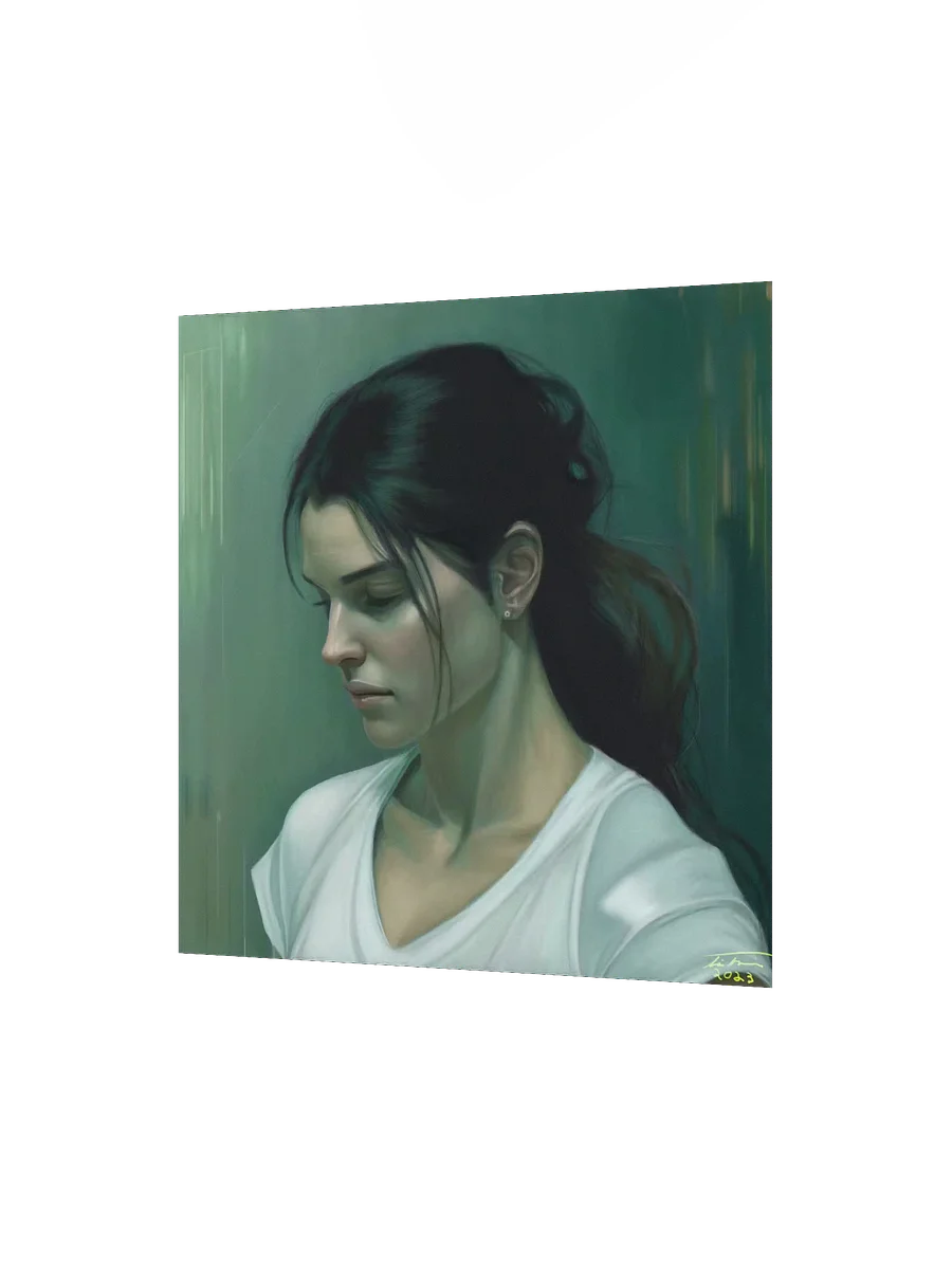 ABIGAIL: Melancholic Portrait Painting (10x10 Print) product image (2)