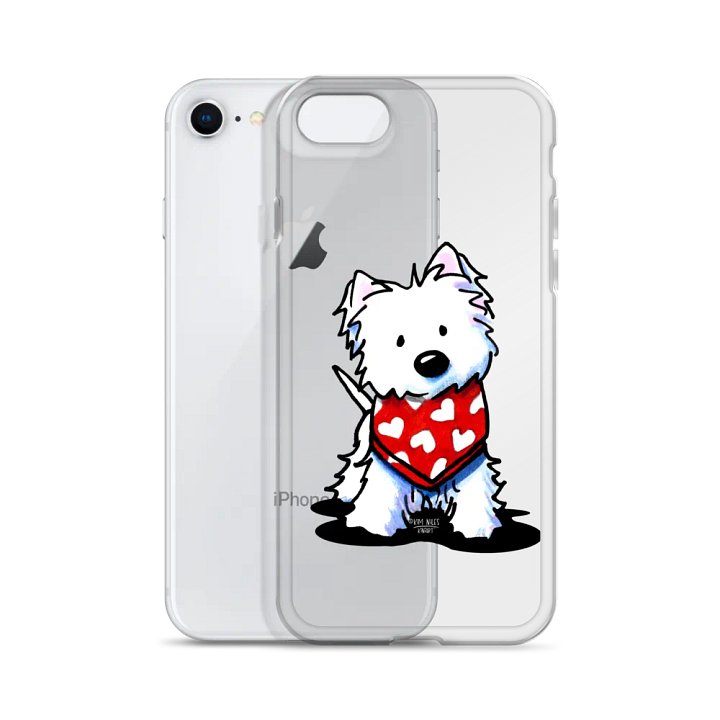 Westie Valentine Clear iPhone Case product image (2)