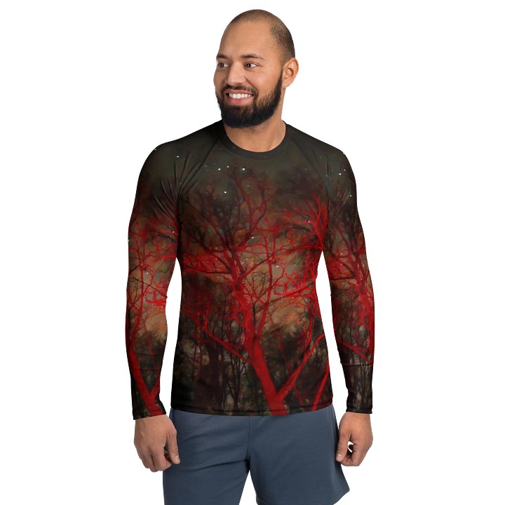 Red Forrest, Night Sky Men's Rash Guard product image (1)