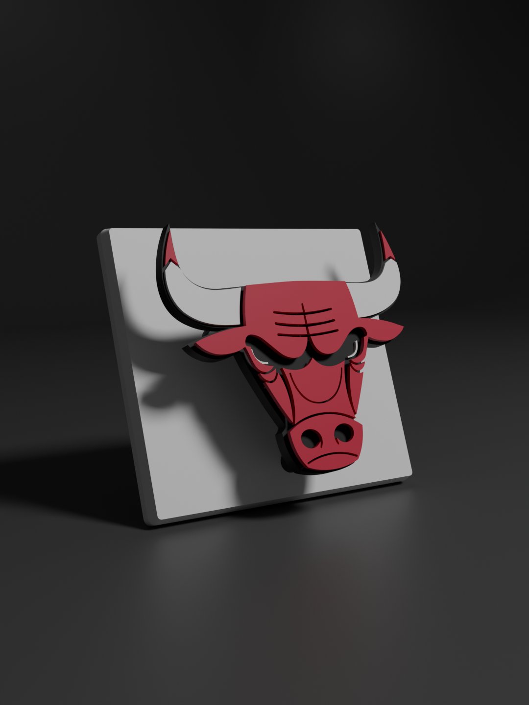 Chicago Bulls 3D Printed Floating Logo Sign (Digital File Only) product image (1)