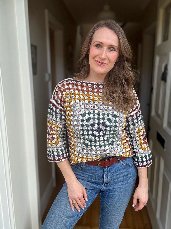 Granny Square Sweater Pattern Size Xs-5X product image (2)