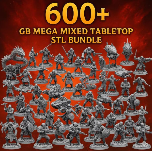 Mega Mixed Tabletop STL Set – 600GB+ Miniatures, Terrain & Army Models product image (4)