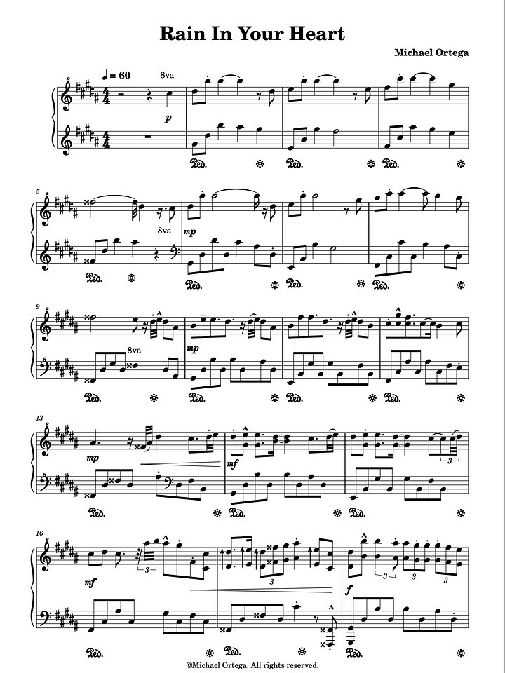 Rain In Your Heart (Piano Score) product image (1)