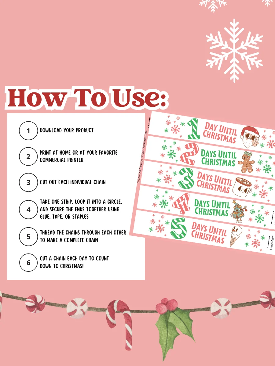 CHRISTMAS COUNTDOWN CHAINS product image (3)
