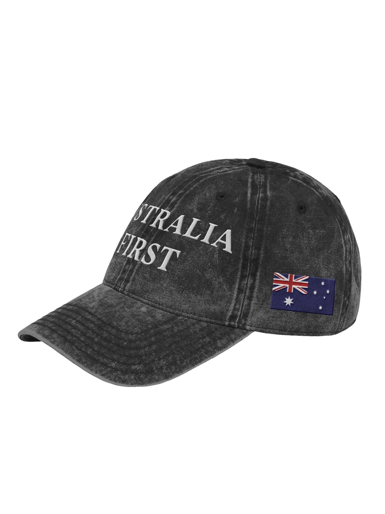 Australia First Hat | Vintage Hat Australia Flag Embroidered, Support Australia Vintage Cotton Twill Cap, Australia Flag On The Left Hat product image (15)