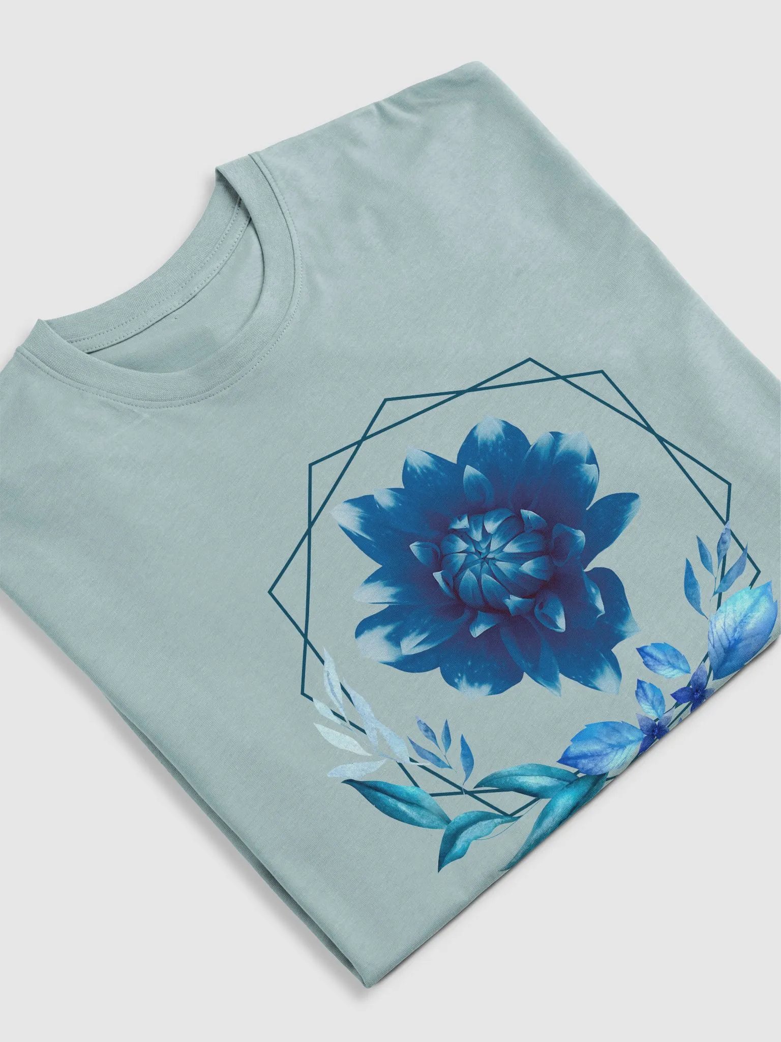 Blue Botanical Geometric Tee product image (35)