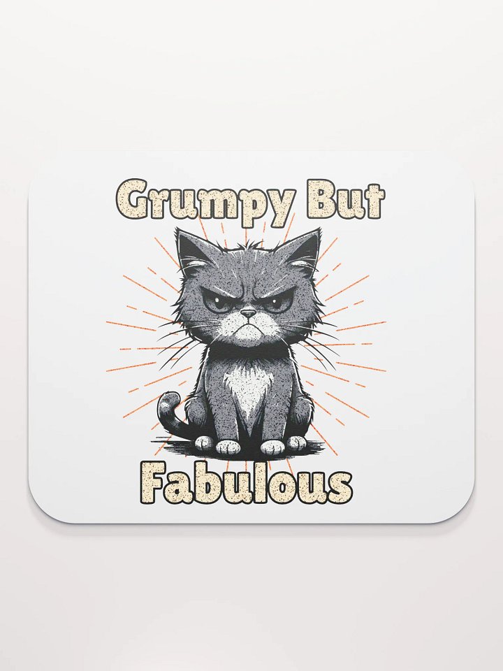 Grumpy But Fabulous Cat Mouse Pad product image (1)
