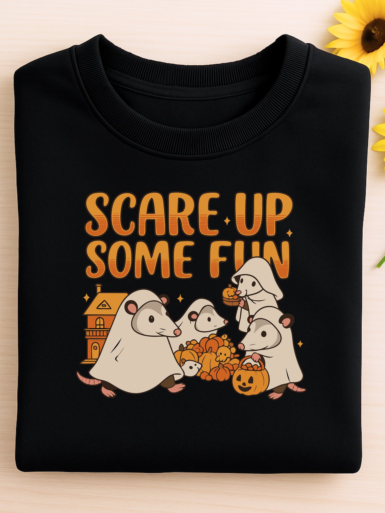 Scare Up Some Fun – Halloween Opossum Digital Print product image (1)