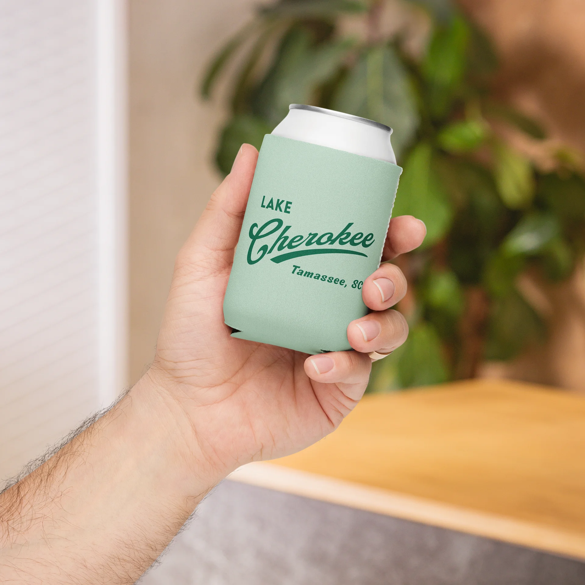 Lake Cherokee Koozie - Green Swoosh product image (5)