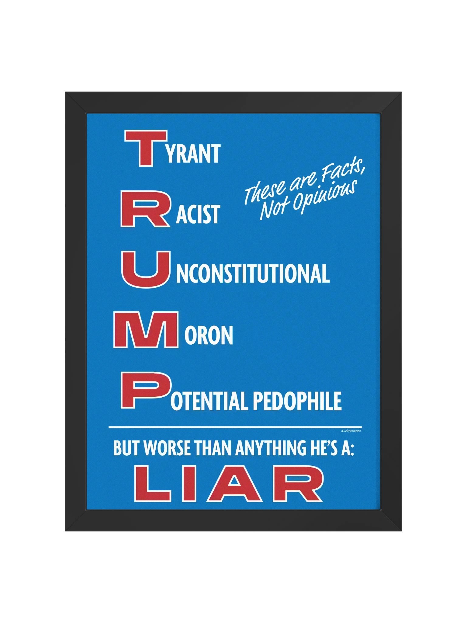 "Trump Sucks" Vibrant Ayous Wood Framed Matte Poster product image (4)