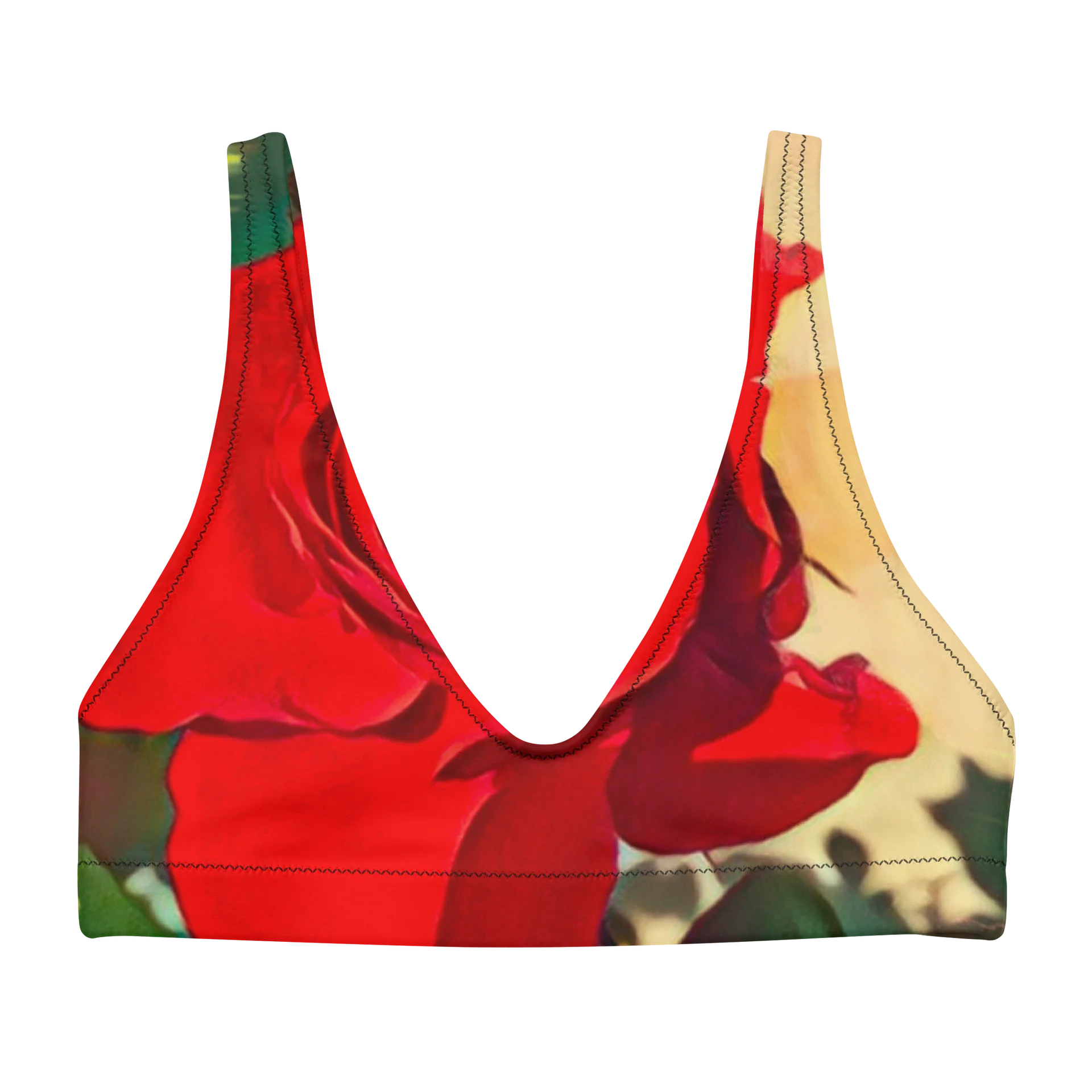 Painterly Rose All-Over Print Bikini Top product image (1)