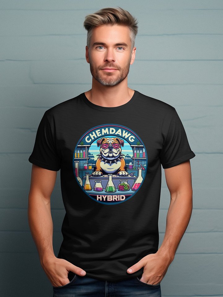 Chemdawg Hybrid Bulldog – Cannabis Strain Weed Art for Stoners - T-Shirt product image (1)