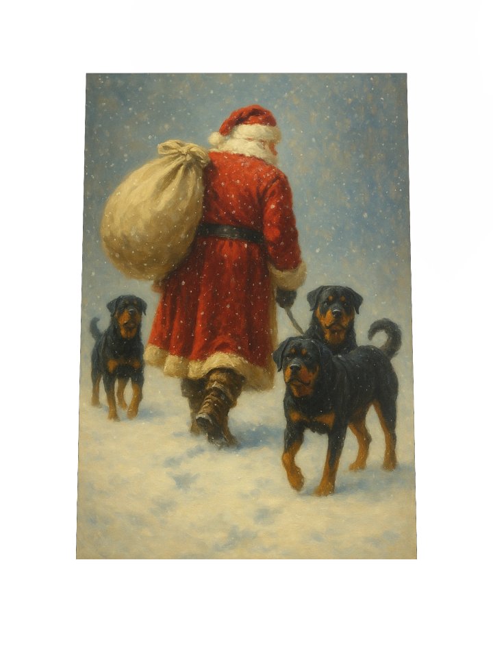 Rottweilers & Santa Poster product image (1)