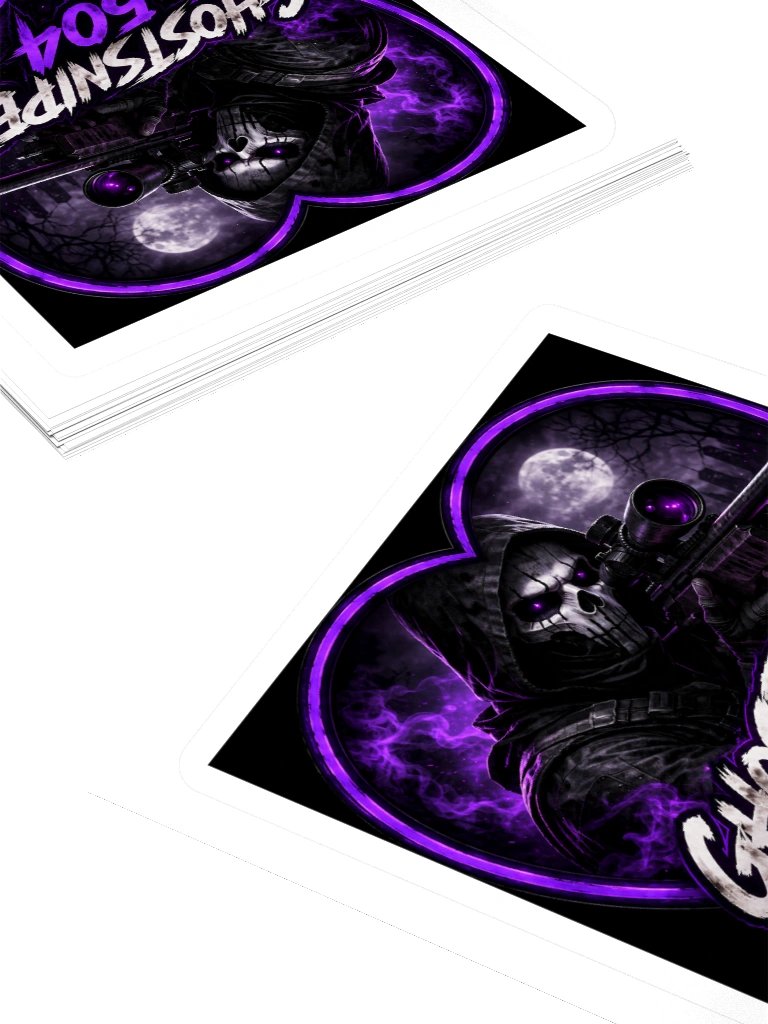 ghostsniper heart sticker product image (4)