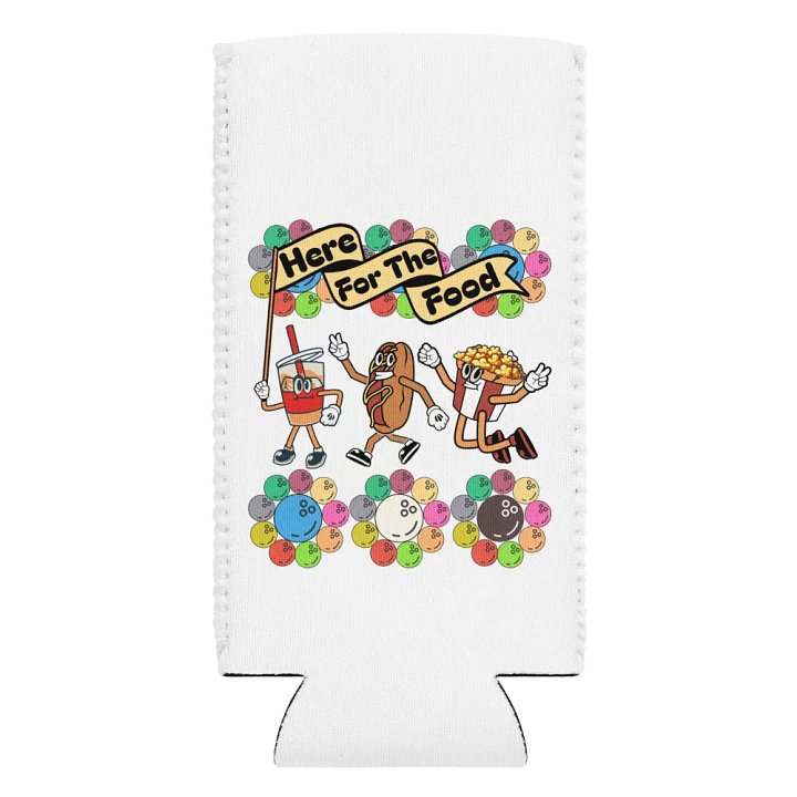 Here For The Food Bowling Foodie Fun Can Cooler product image (2)
