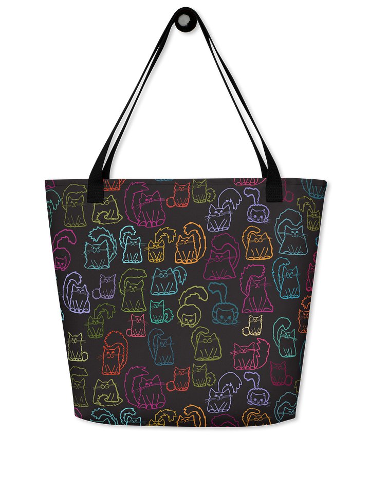 Sooo Many Cute KittiesLarge Black Tote Bag product image (1)