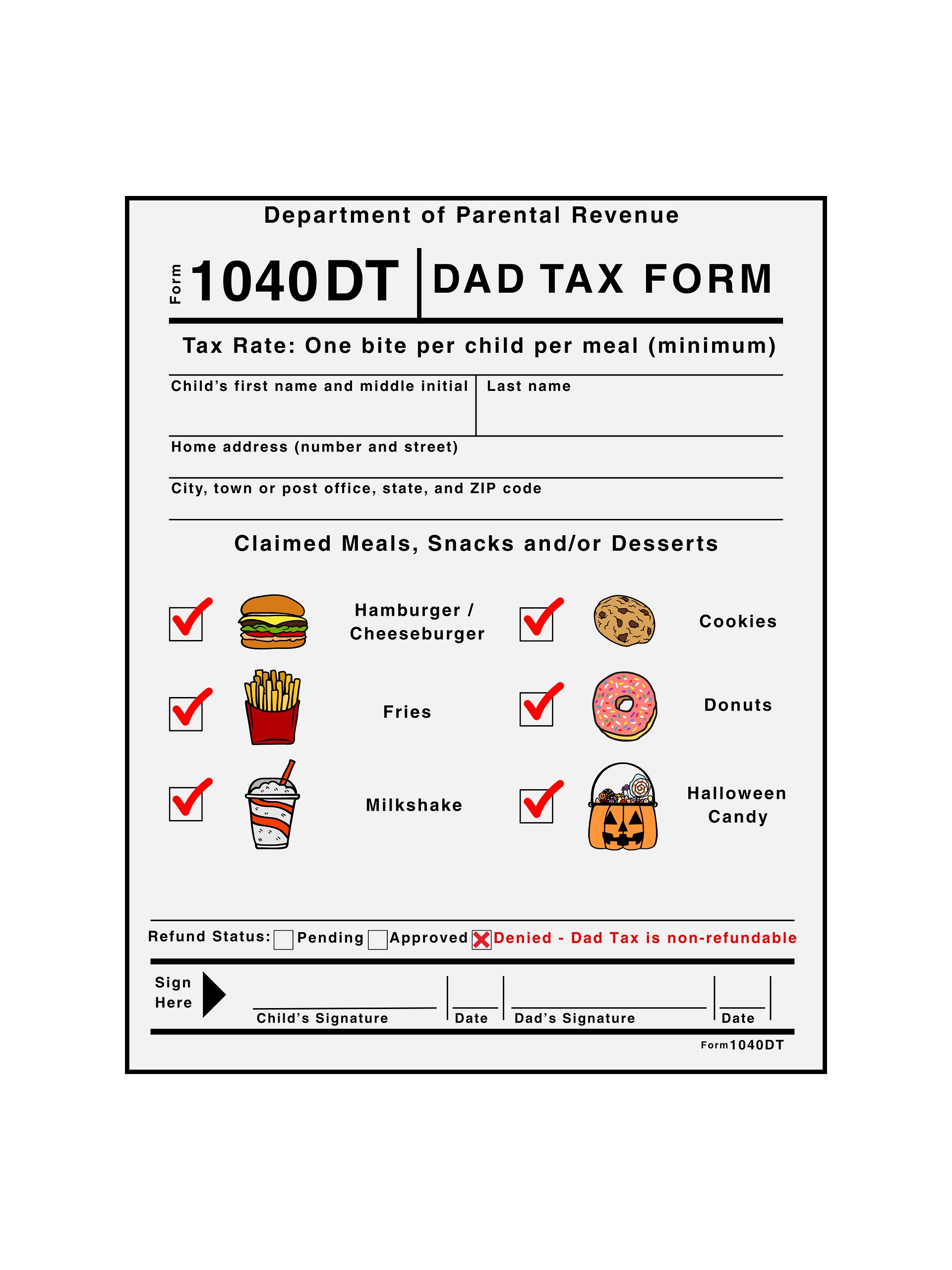 DAD TAX FORM 1040DT - TEE product image (4)