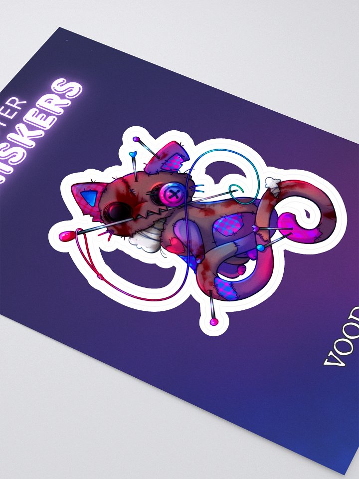 Sinister Whiskers | Voodoo Cat Sticker product image (2)
