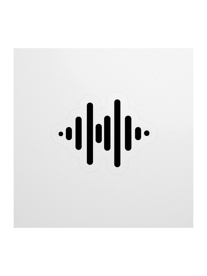 ASMR with MAPA Kiss-Cut Stickers – Black Soundwave Logo on White product image (2)