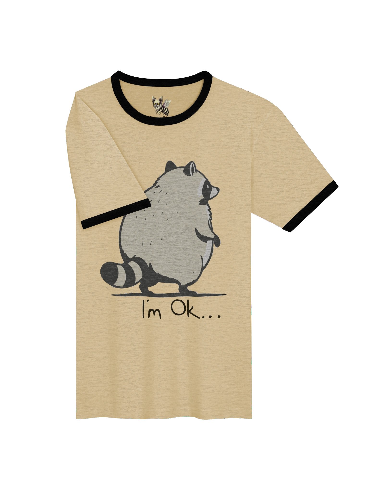I’m Ok Raccoon Ringer Tee product image (3)