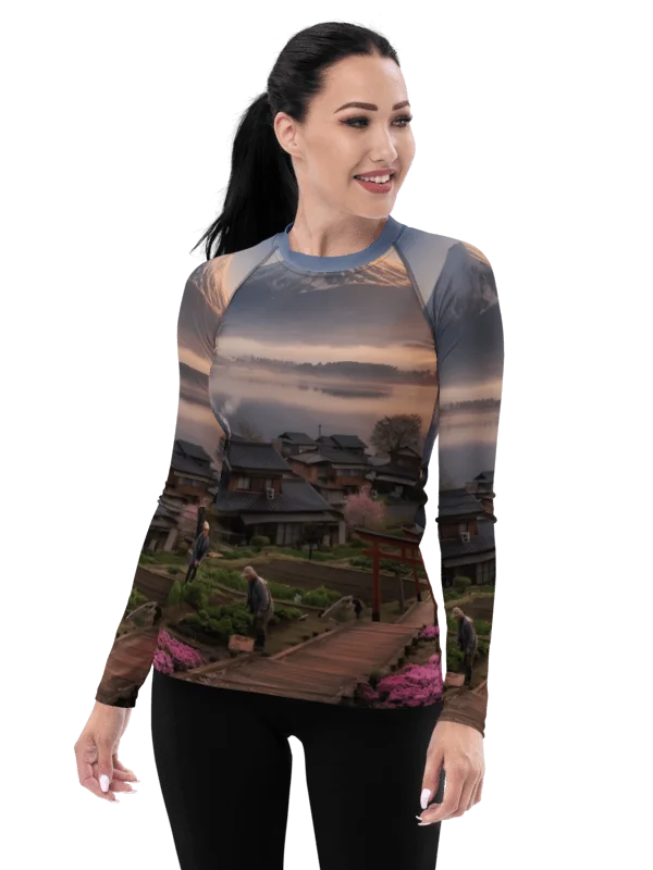 Women's Mount Fuji Long Sleeve Rash Guard | UPF 50+ Sun Protection product image (7)