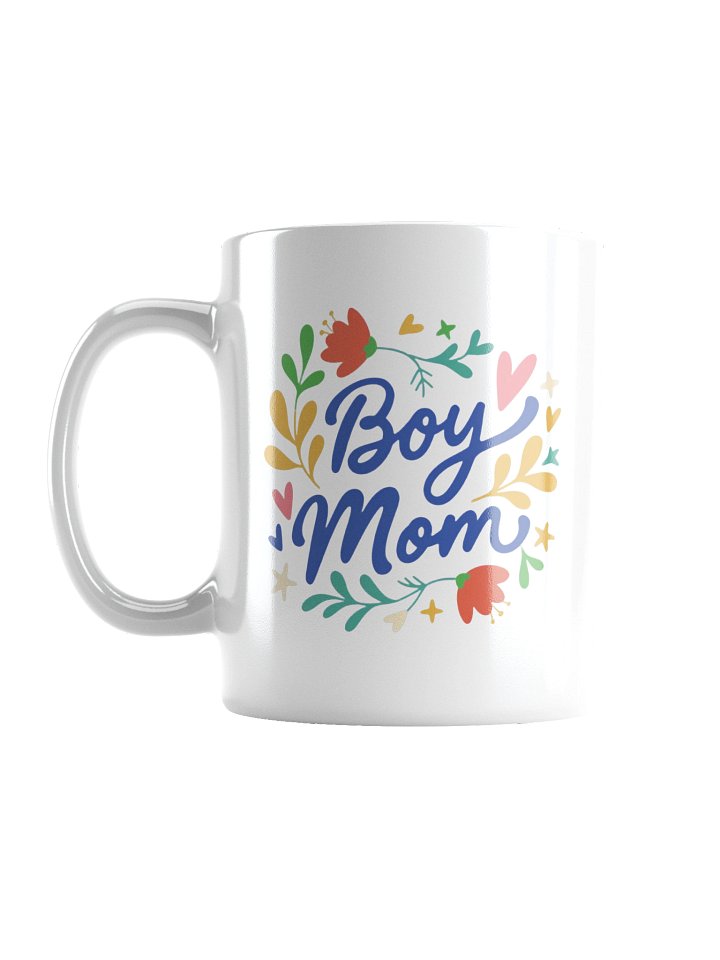 Cute Boy Mom Floral Coffee Mug product image (1)